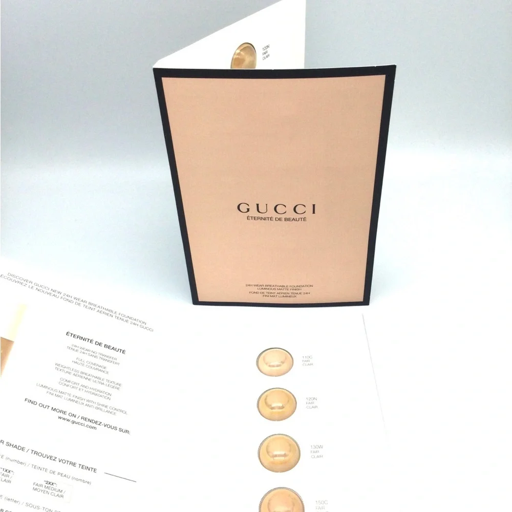 Gucci foundation sample card . New 2 pk bundle
